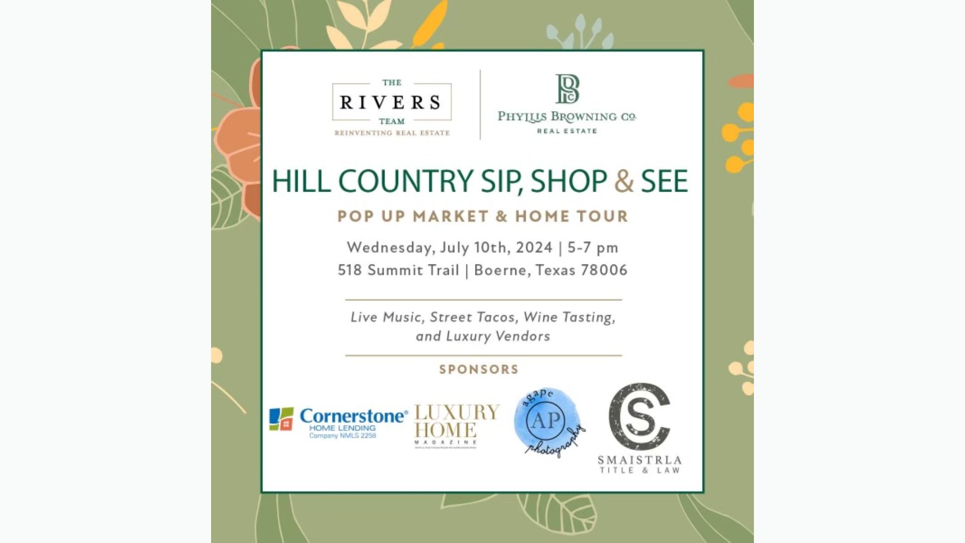 Hill Country Sip, Shop & See