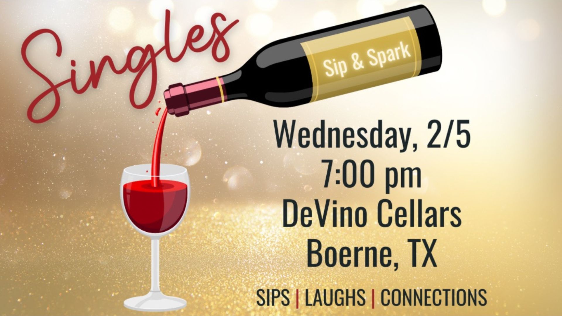 Singles Sip and Spark Feb