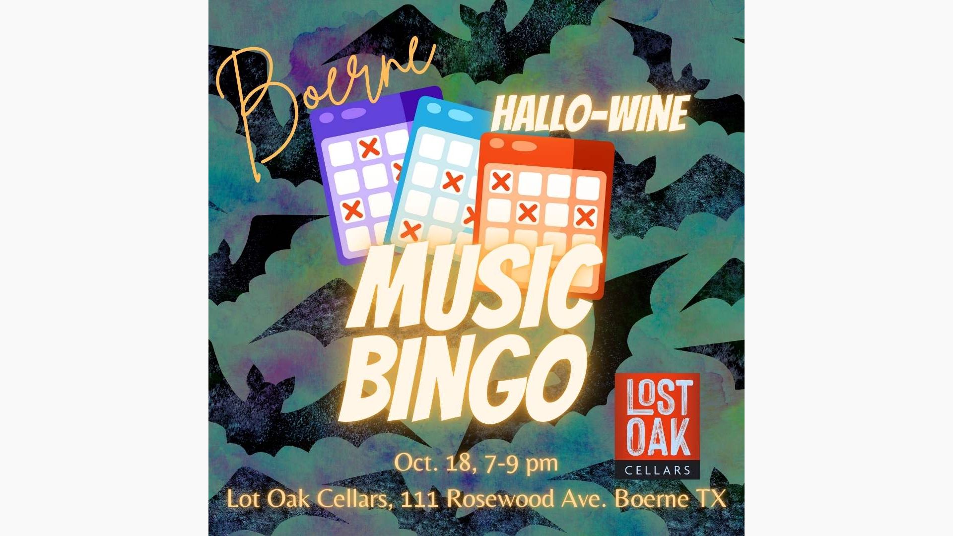 Hallo-Wine Music Bingo