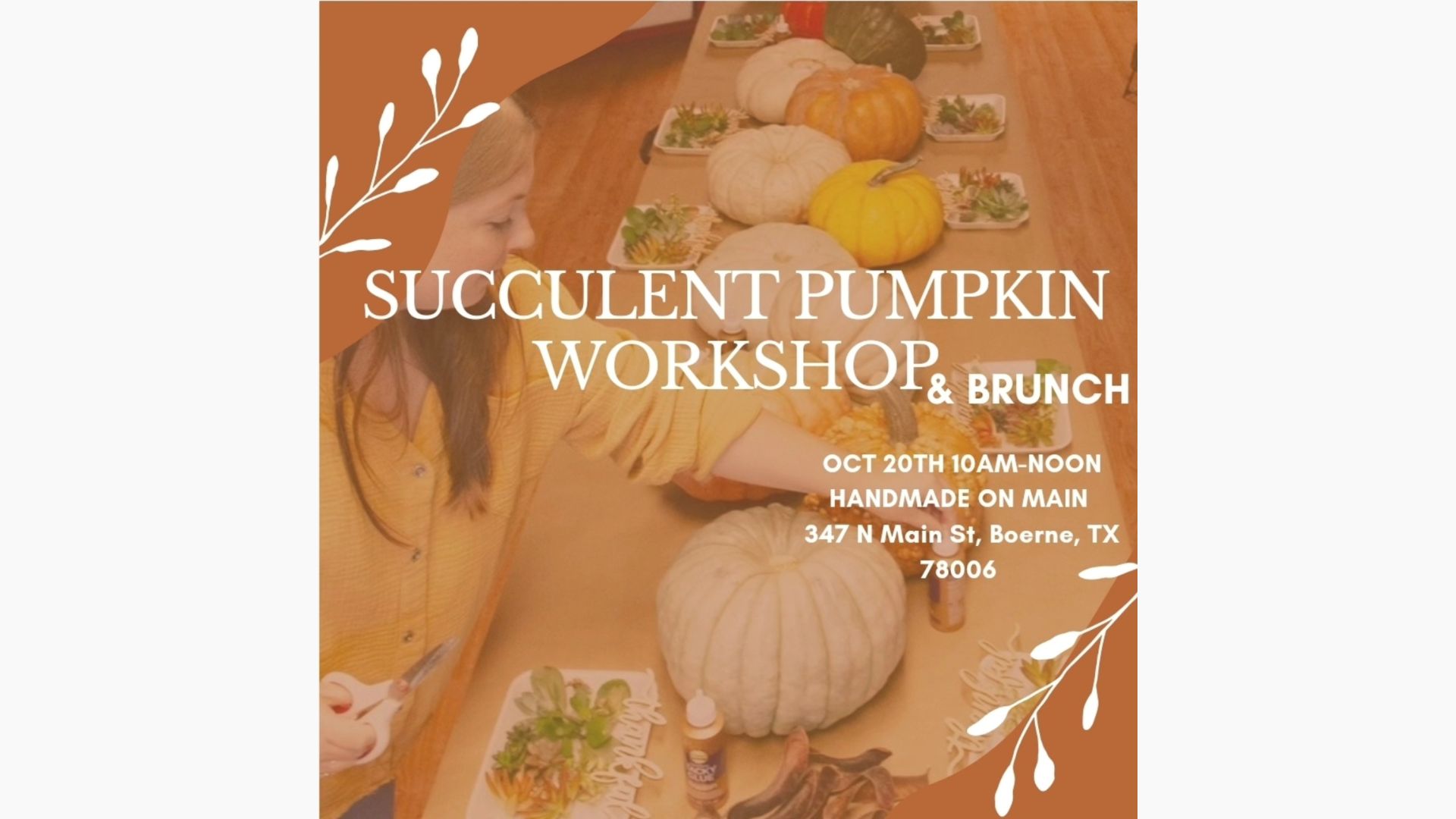 Succulent Pumpkin Workshop & Brunch