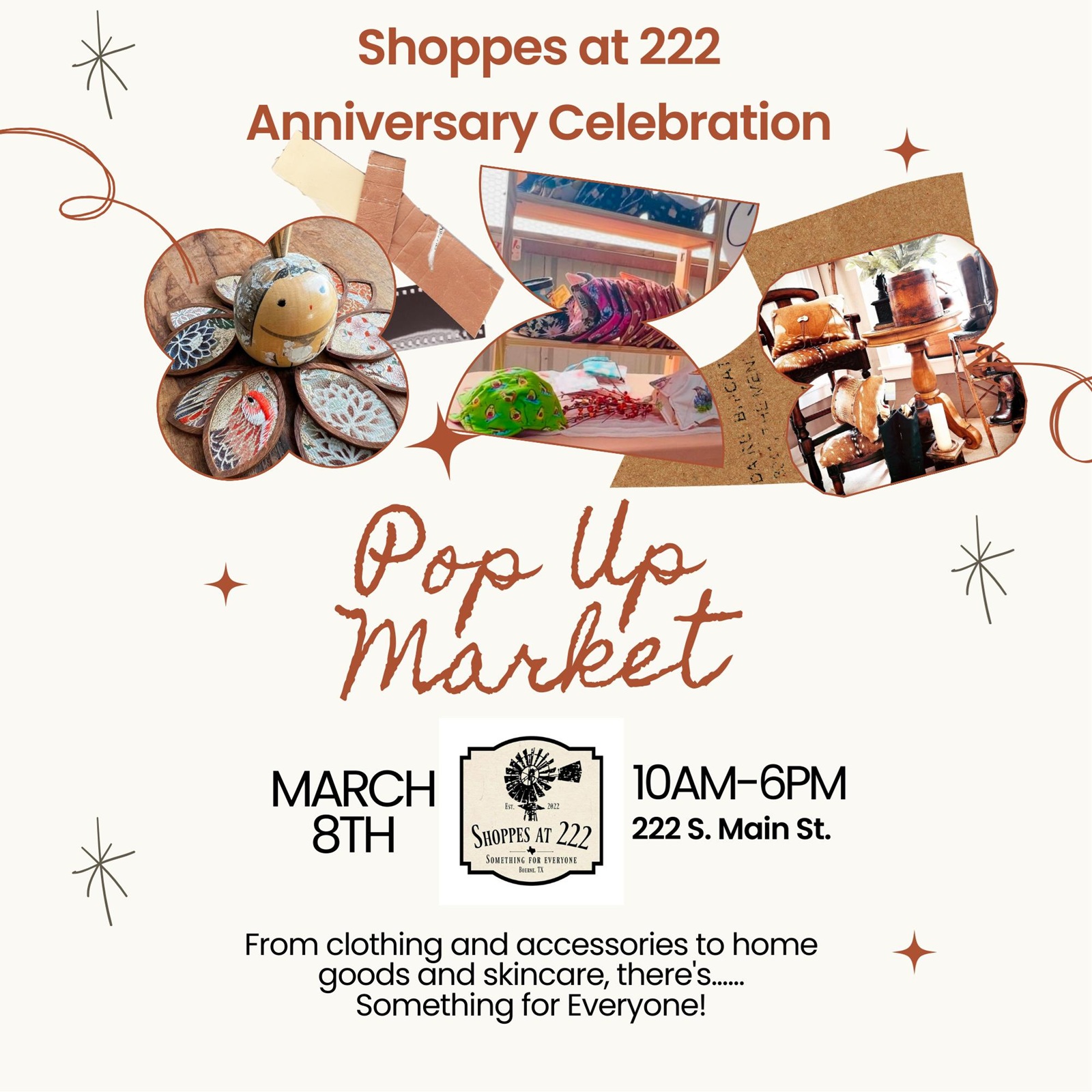 Anniversary Celebration Pop-Up Market at Shoppes at 222