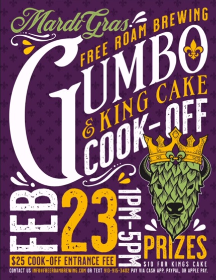 Mardi Gras & Gumbo Contest at Free Roam Brewing