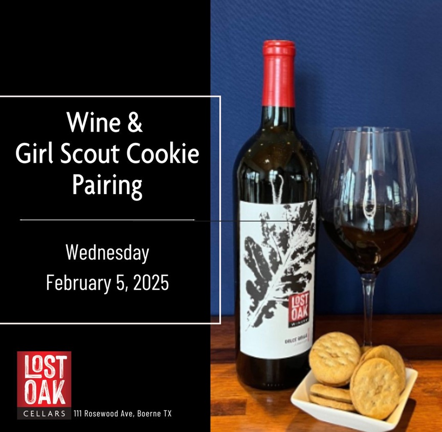 Wine & Girl Scout Cookie Pairing at Lost Oak Cellars