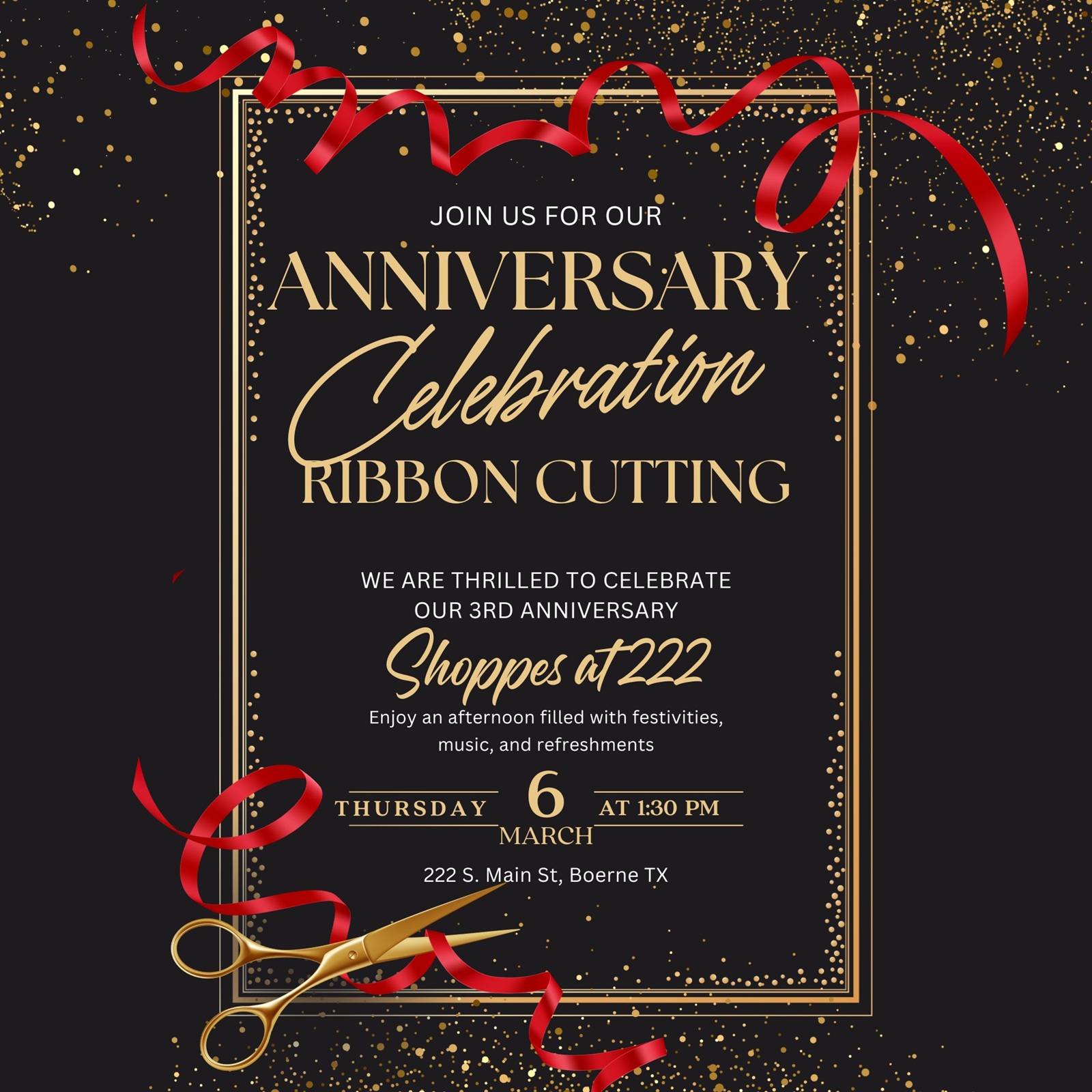 Anniversary Celebration Ribbon Cutting at Shoppes at 222