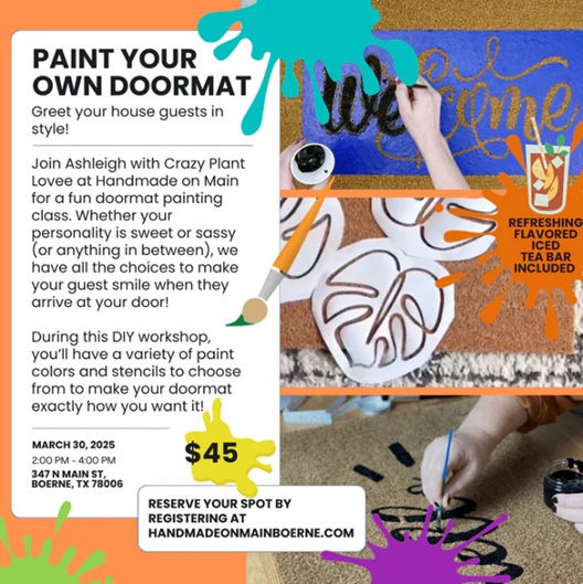 Doormat Painting Workshop at Handmade on Main