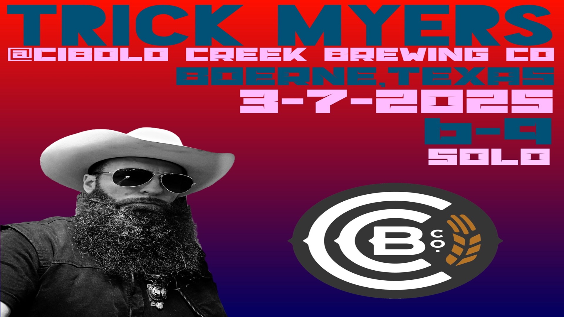 Trick Myers at Cibolo Creek Brewing Co.