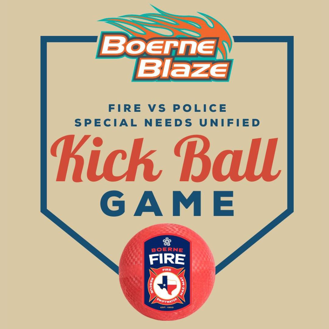 Boerne PD vs Boerne FD Kickball Game Benefitting Boerne Blaze