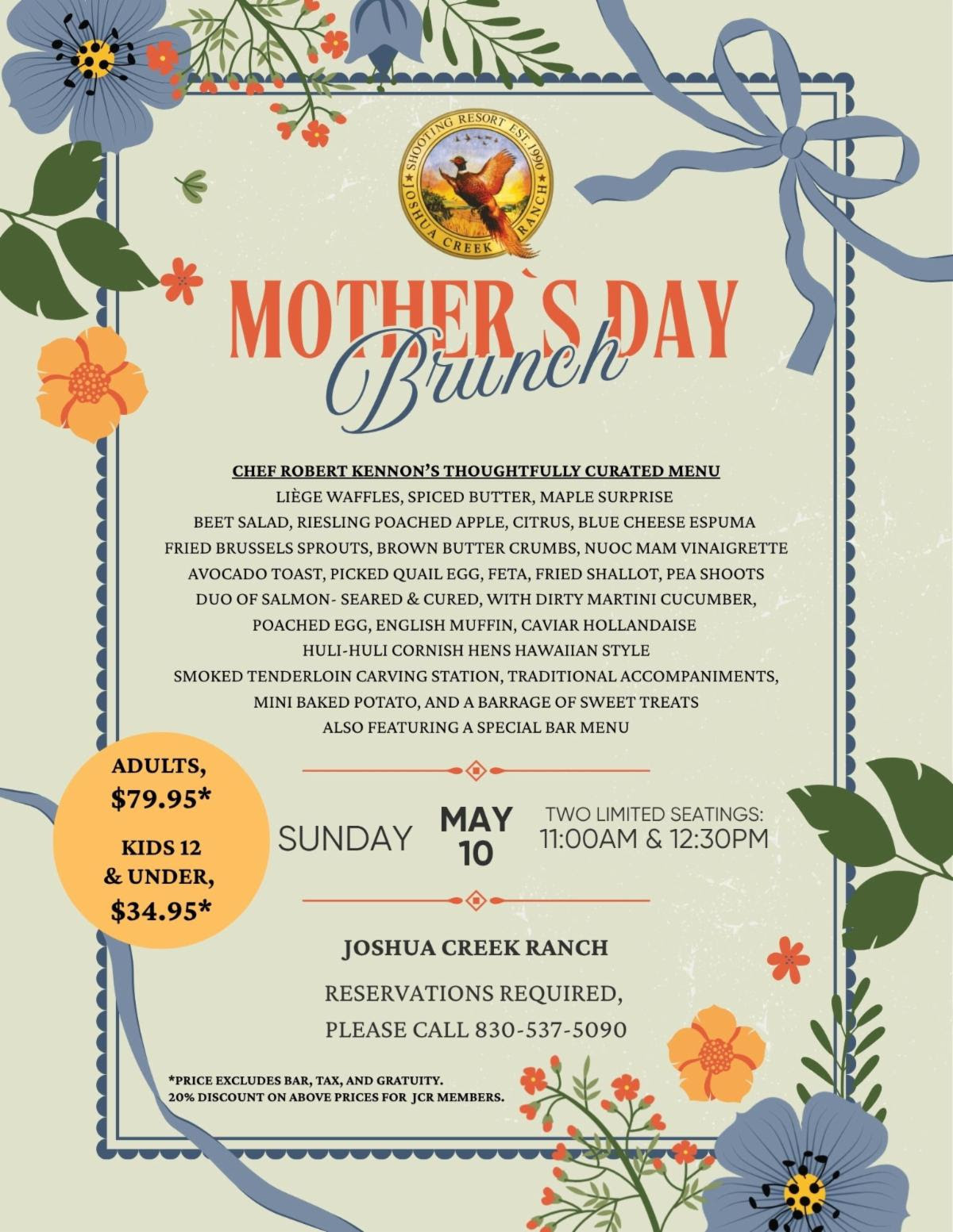 Joshua Creek Ranch Mothers Day Flyer