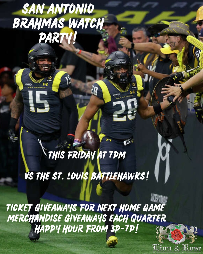 San Antonio Brahmas Watch Party at The Lion & Rose