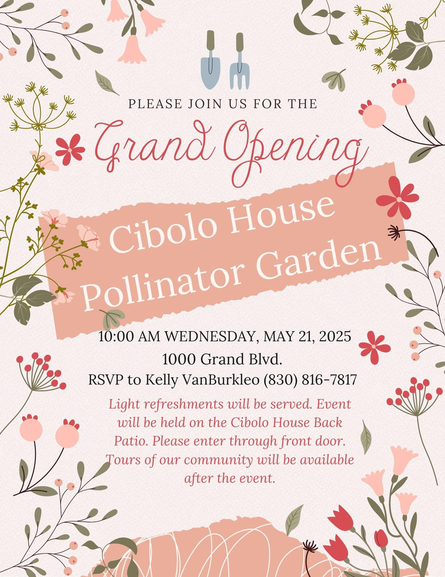 Grand Opening of Cibolo House Pollinator Garden