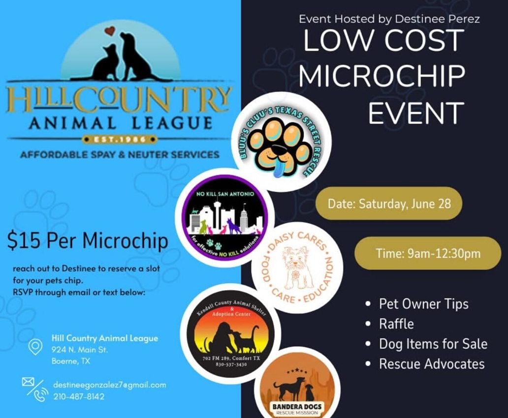 Low-Cost Microchip Event at Hill Country Animal League Clinic