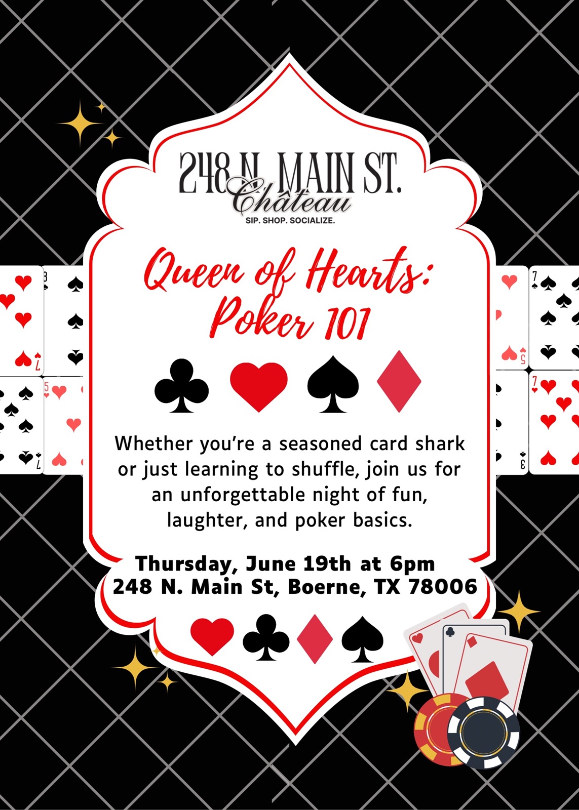 Queen of Hearts: Poker 101 at Chateau