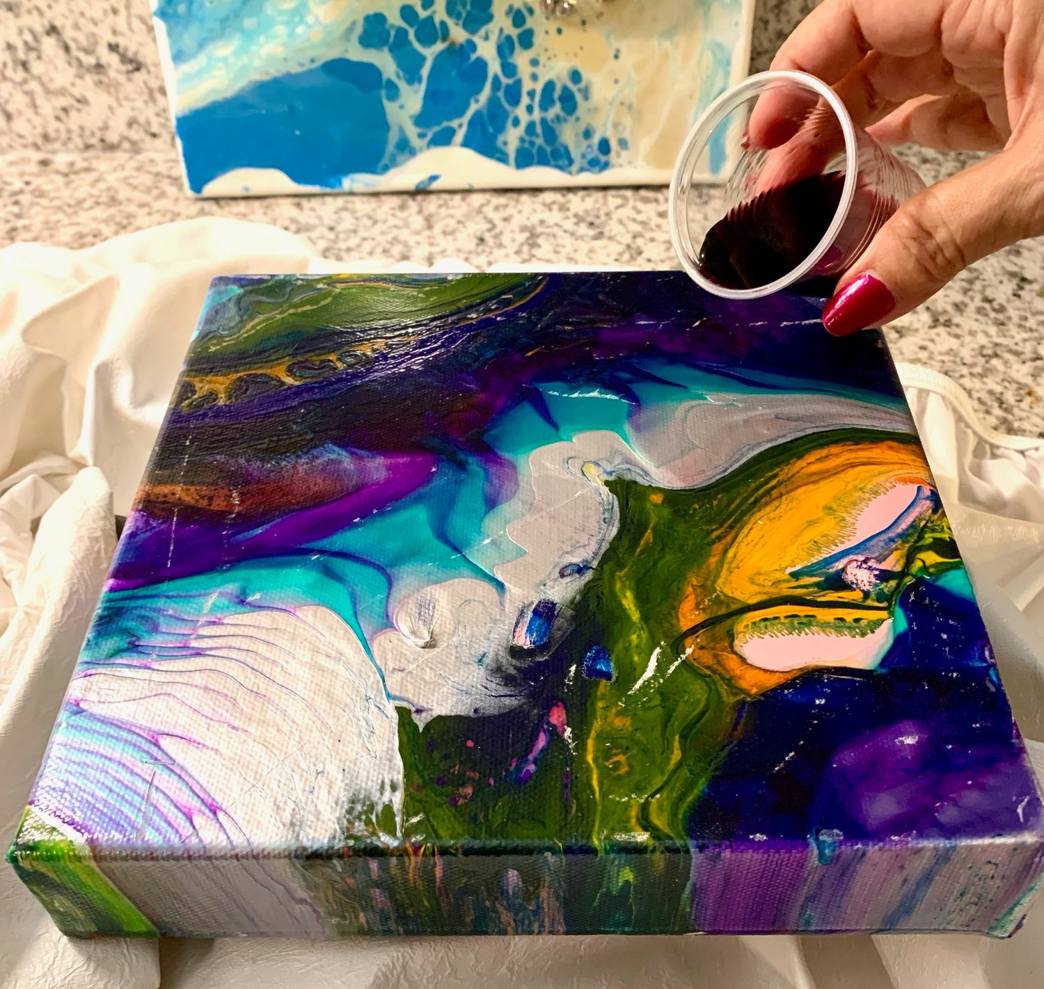 Drink & Pour: Acrylic Art on Canvas at DeVino Cellars