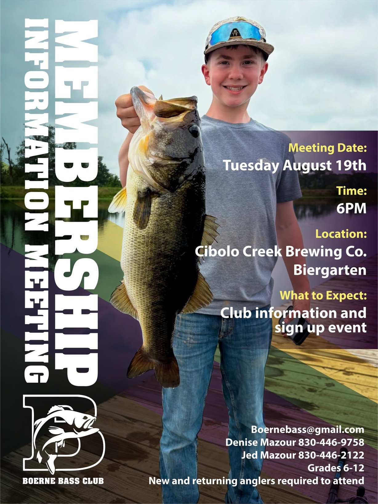 Boerne Bass Club Membership Info Meeting at Cibolo Creek Brewing Co.