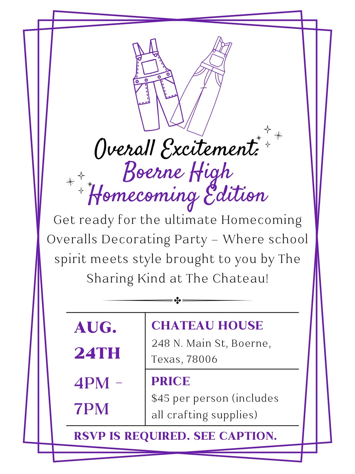 Overall Excitement: Boerne High Homecoming Edition at The Chateau