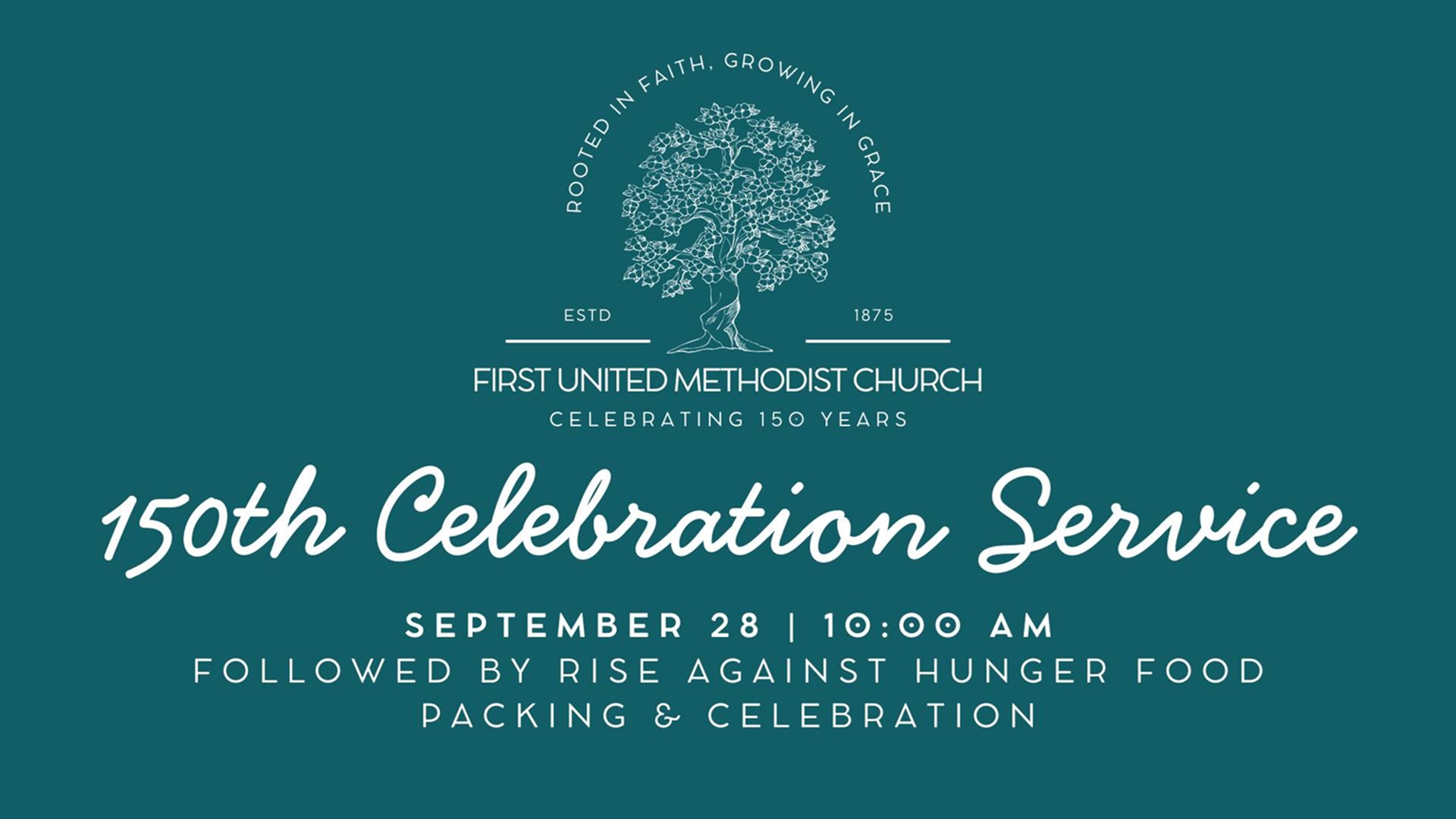 150th Celebration Service at First United Methodist Church