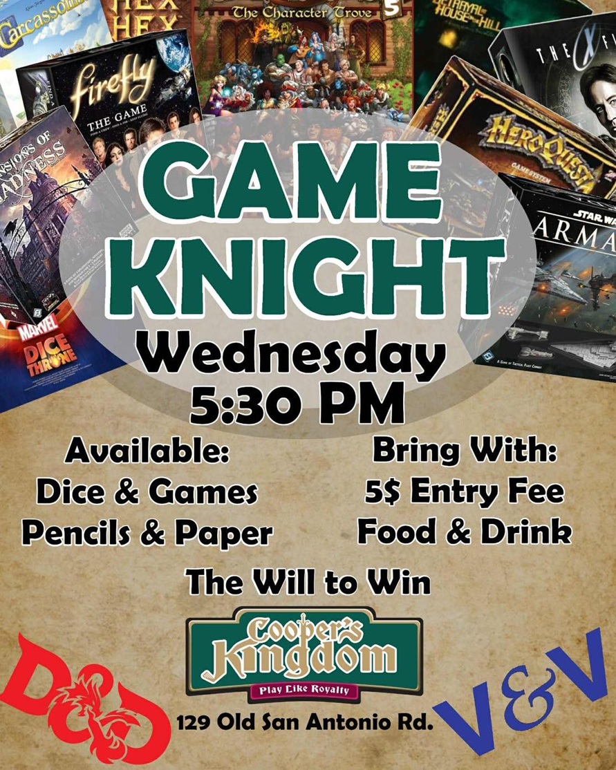 Game Knight at Cooper's Kingdom