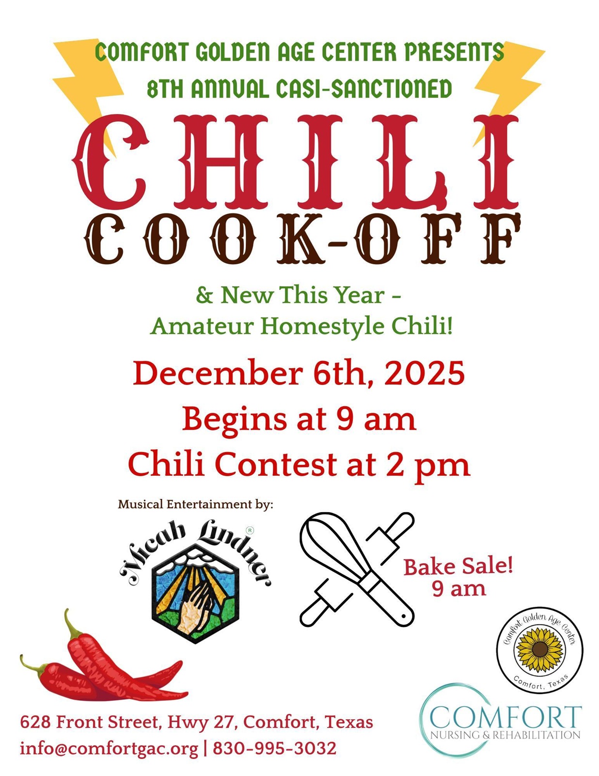 8th Annual Chili Cook-Off at Comfort Golden Age Center