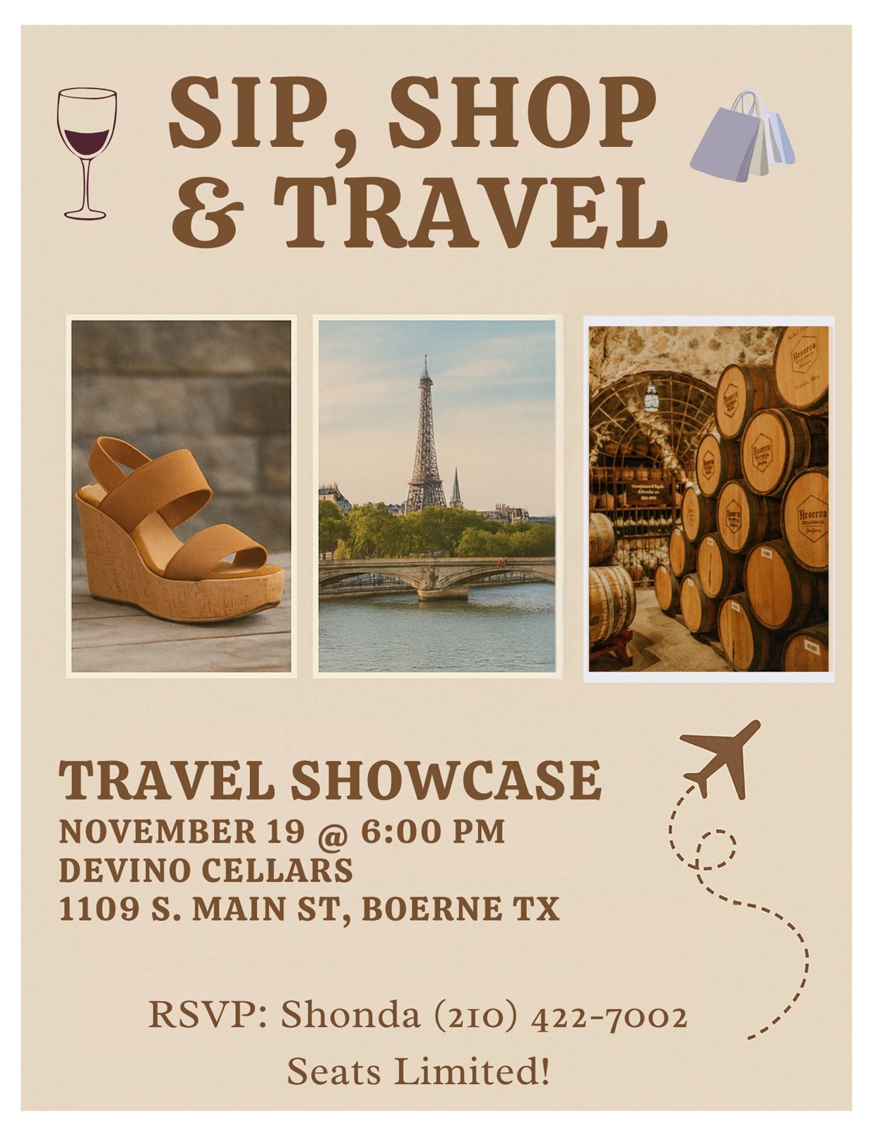 Travel Showcase at DeVino Cellars