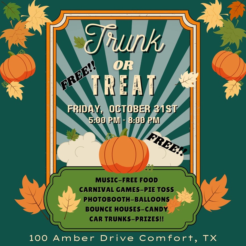 Trunk or Treat at Comfort Baptist Church