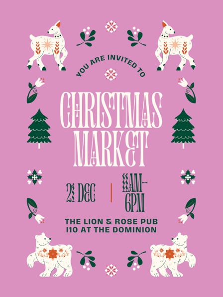 Christmas Market at The Lion & Rose Pub