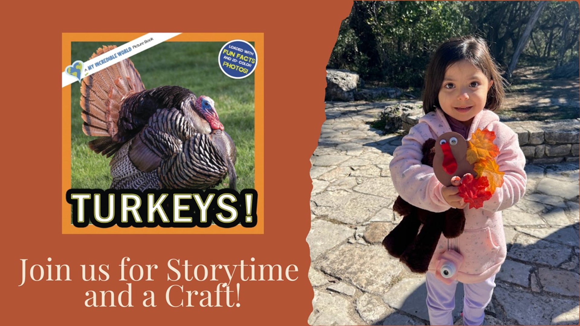 Storytime and Craft: Wild Turkeys at Guadalupe River State Park