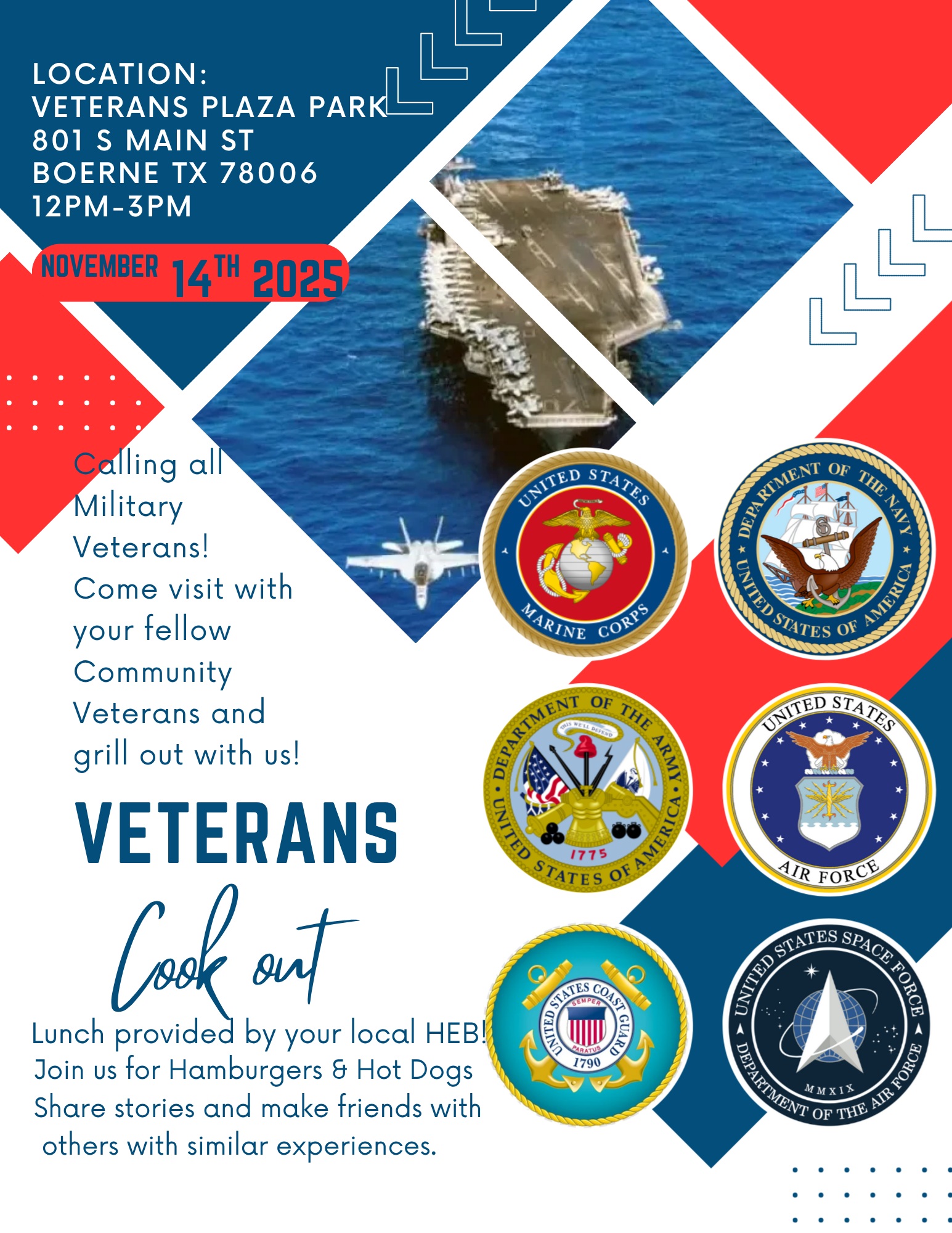 Veterans Cook Out at Veterans Plaza Park