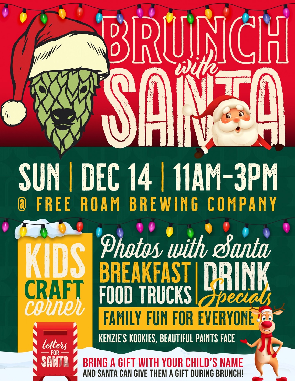 Brunch with Santa at Free Roam Brewing Company
