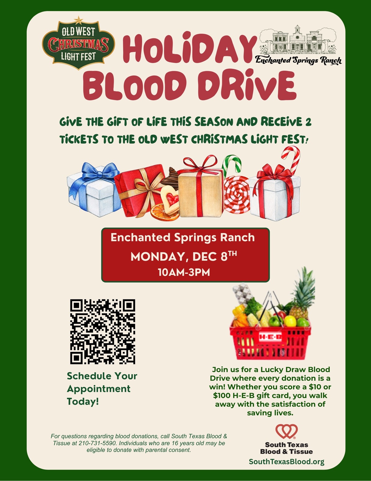 Holiday Blood Drive at Enchanted Springs Ranch