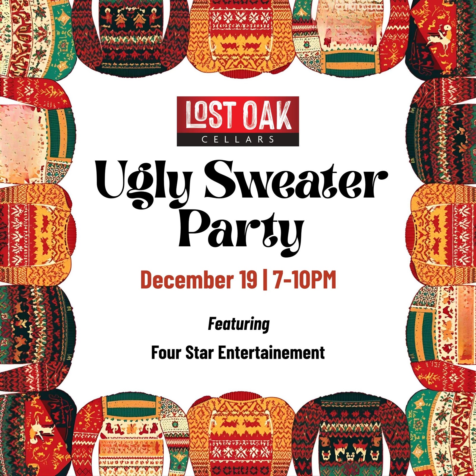 Ugly Sweater Party at Lost Oak Cellars