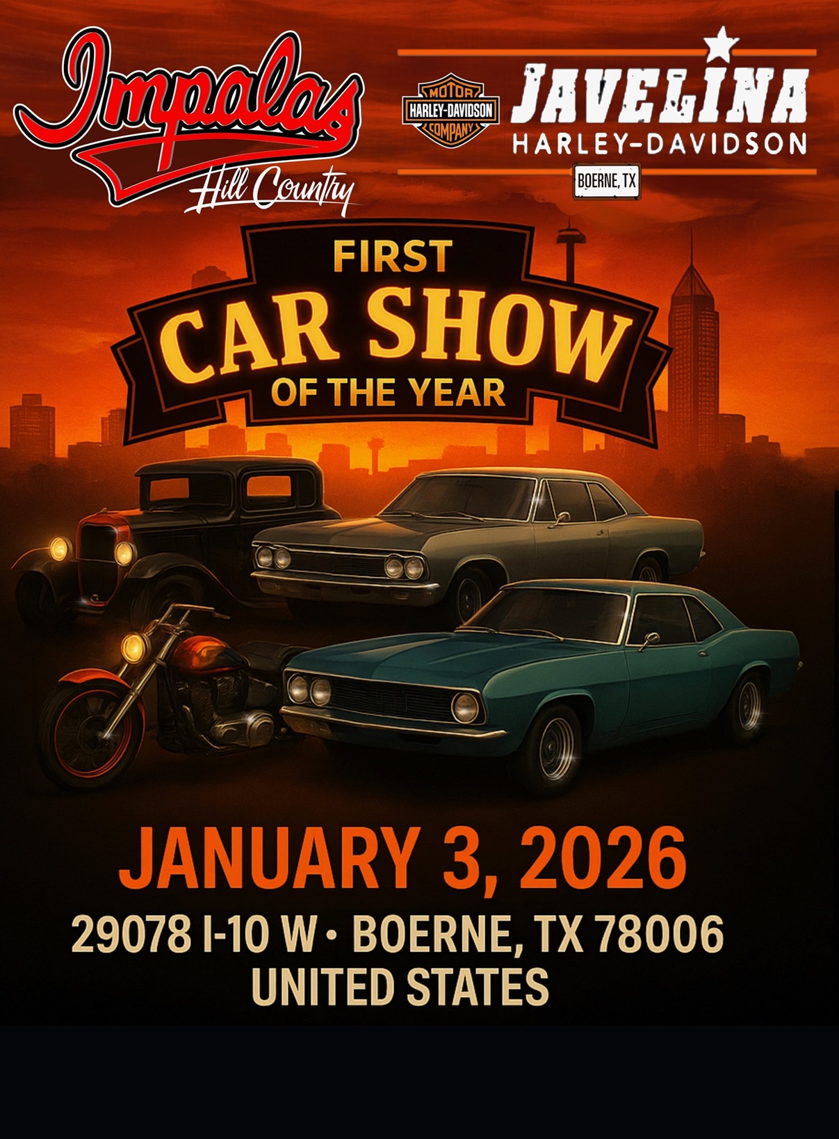 2nd Annual Hill Country Car, Bike, and Tattoo Show at Javelina Harley-Davidson