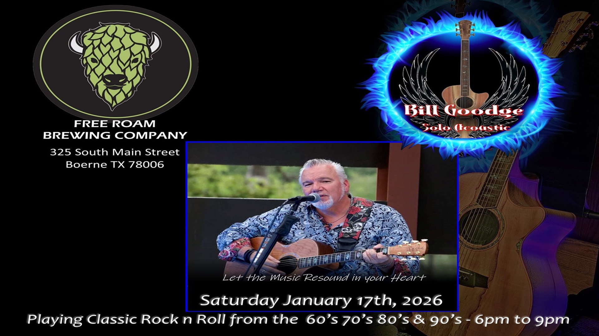 Bill Goodge Solo Acoustic at Free Roam Brewing Company
