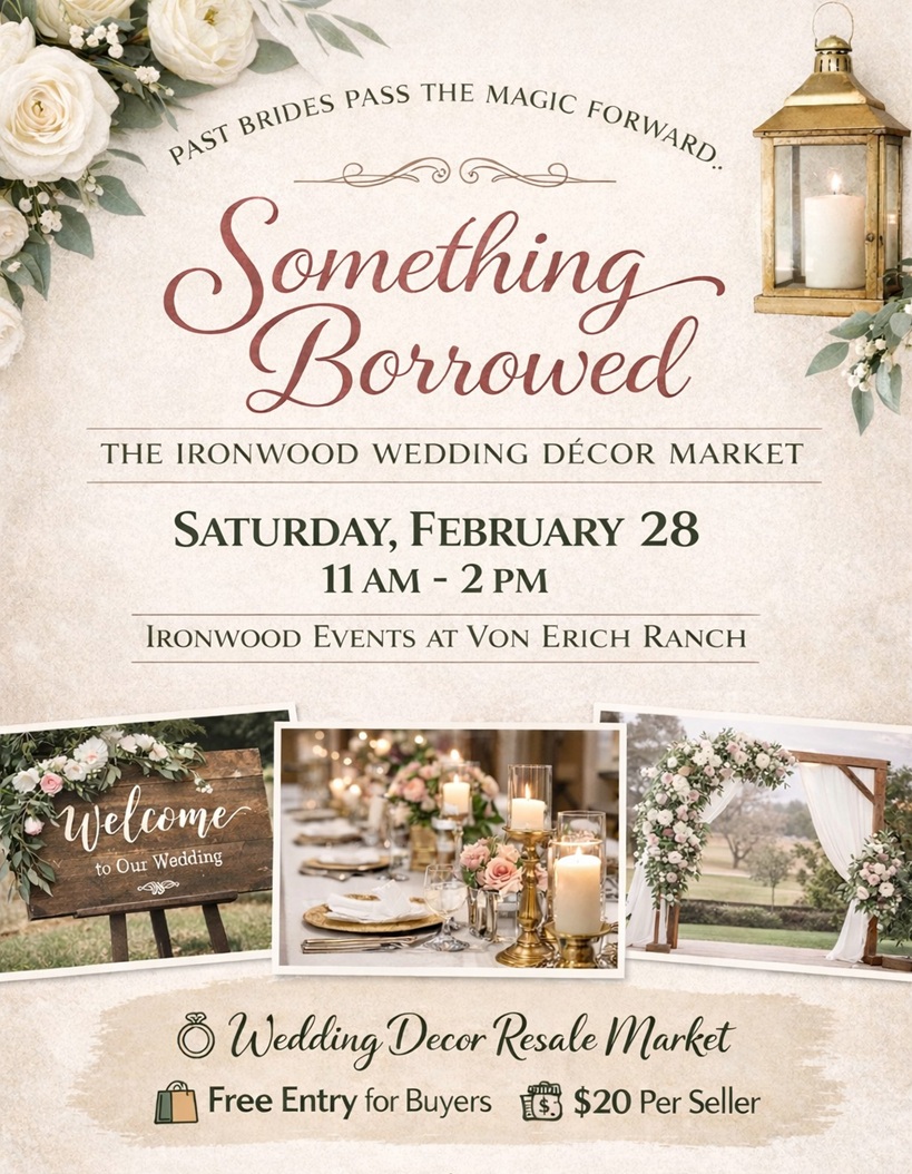 Something Borrowed: The Ironwood Wedding Décor Market at Ironwood Events at Von Erich Ranch