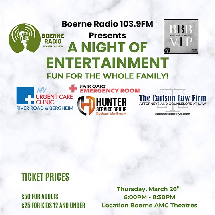 Boerne Radio’s Night of Entertainment at AMC Boerne 11