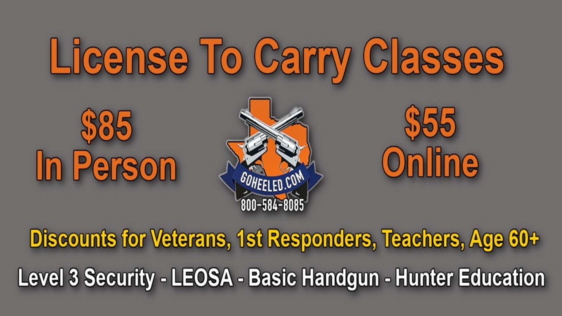 Boerne License To Carry (LTC) Class at Go Heeled Firearms Training