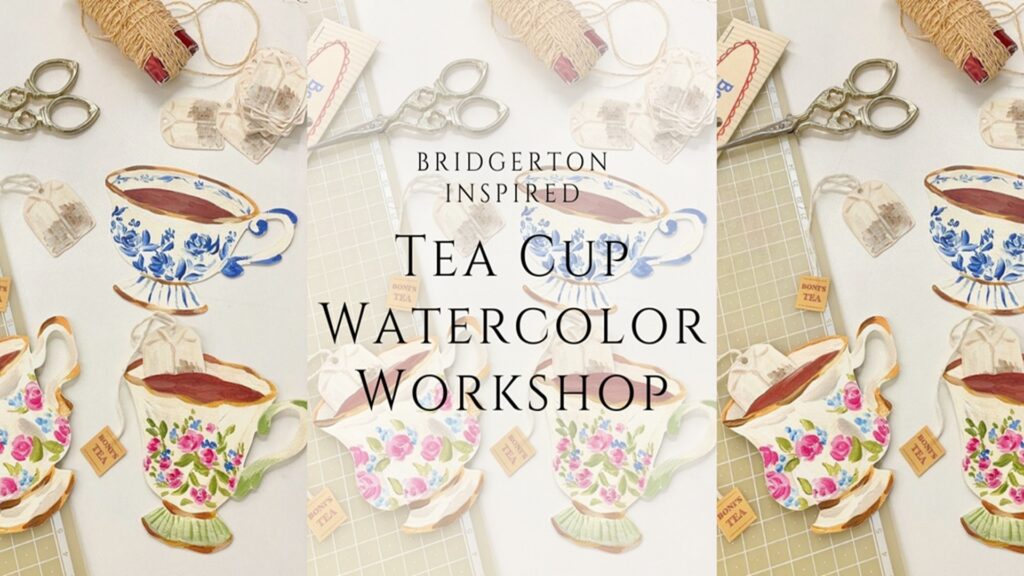 Bridgerton-Inspired Teacup Watercolor Workshop at The Downtown DIY