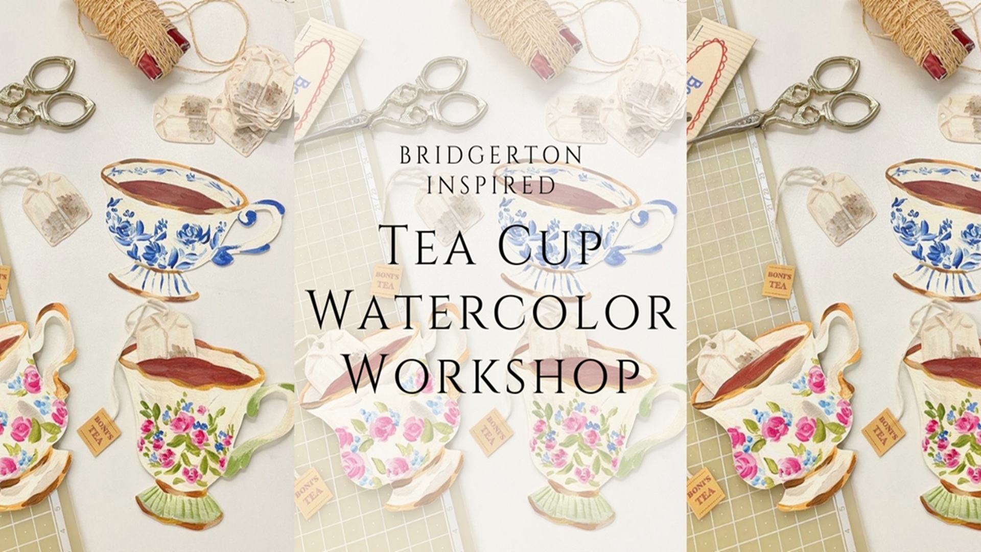 Bridgerton-Inspired Teacup Watercolor Workshop at The Downtown DIY