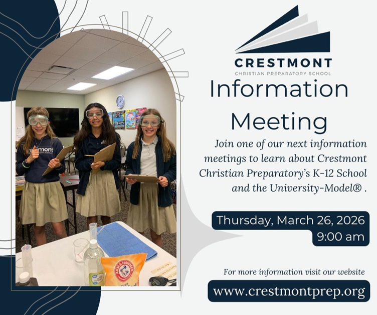 Family Information Meeting at Crestmont Christian Preparatory School
