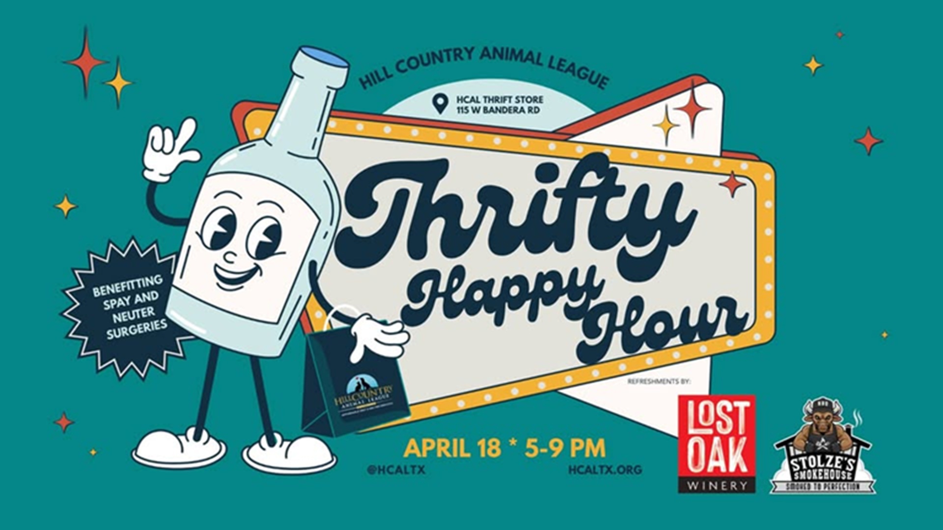 Thrifty Happy Hour at Hill Country Animal League Thrift Store