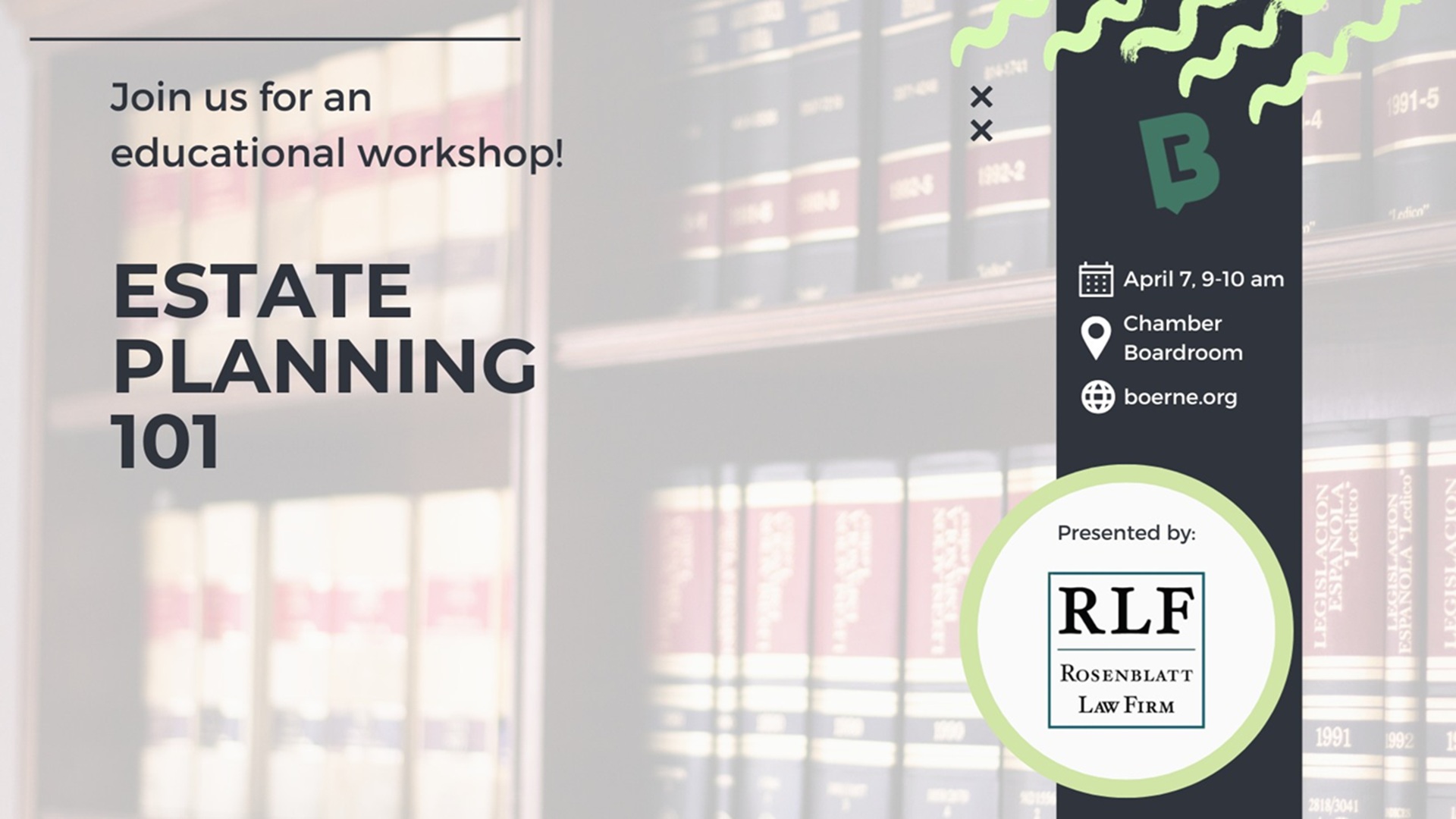 Workshop: Estate Planning 101 at Greater Boerne Chamber of Commerce