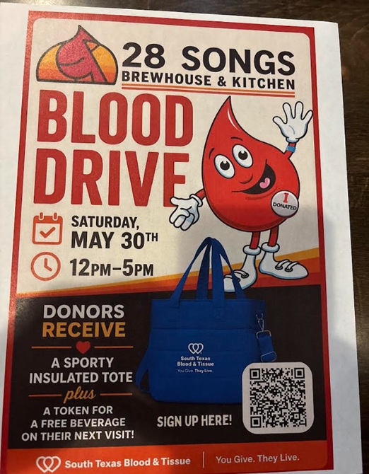 Blood Drive at 28 Songs Brewhouse & Kitchen