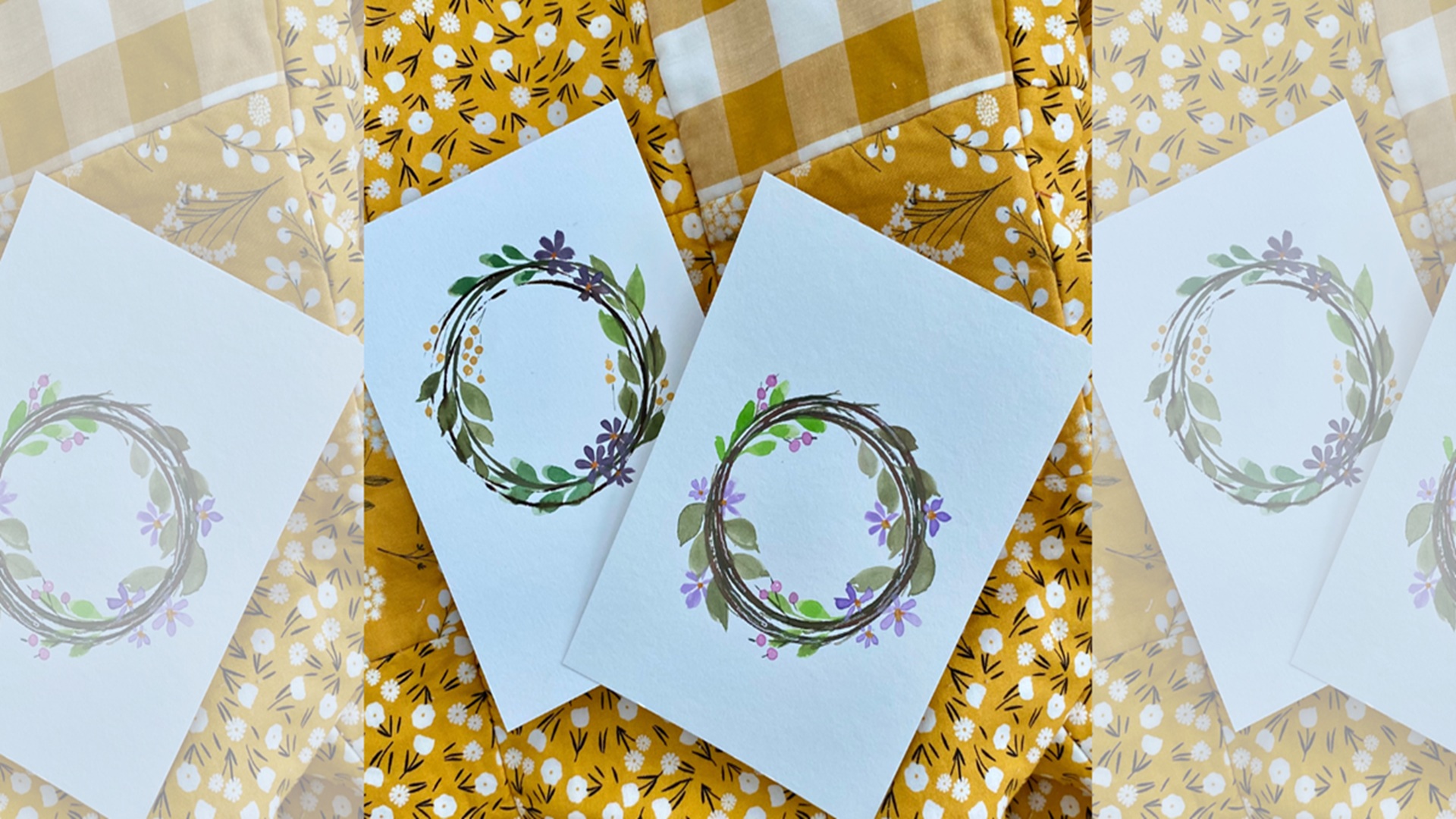 Floral Watercolor Wreaths at The Downtown DIY