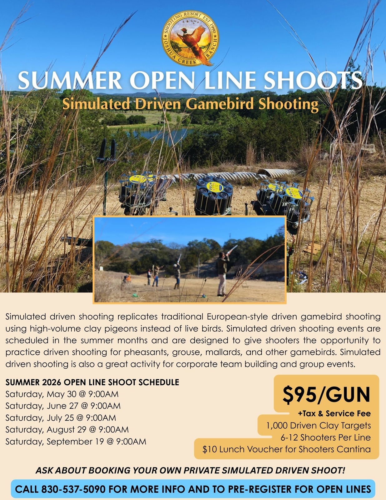 Summer Open Line Shoots at Joshua Creek Ranch