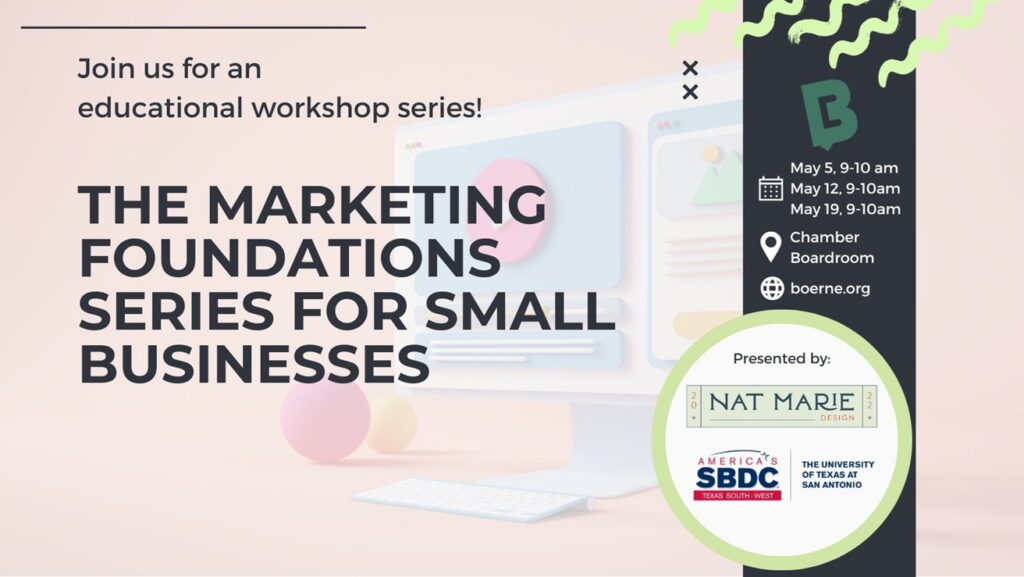 The Marketing Foundations Series for Small Businesses at Greater Boerne Chamber of Commerce