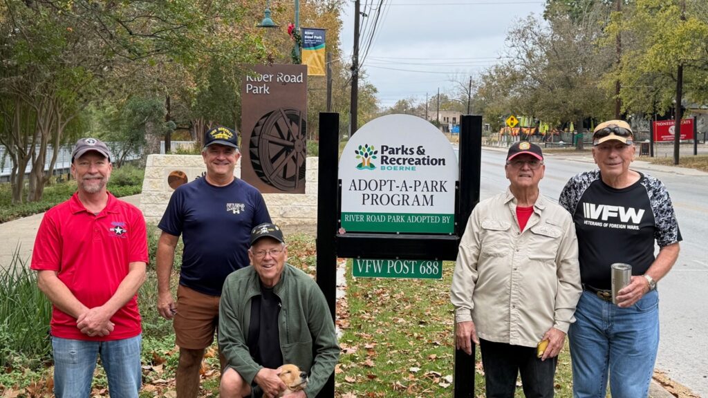 VFW Post 688 Monthly River Road Clean-up at Boerne River Road Park