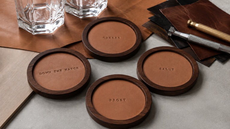 Date Night: Custom Leather Coasters at The Downtown DIY