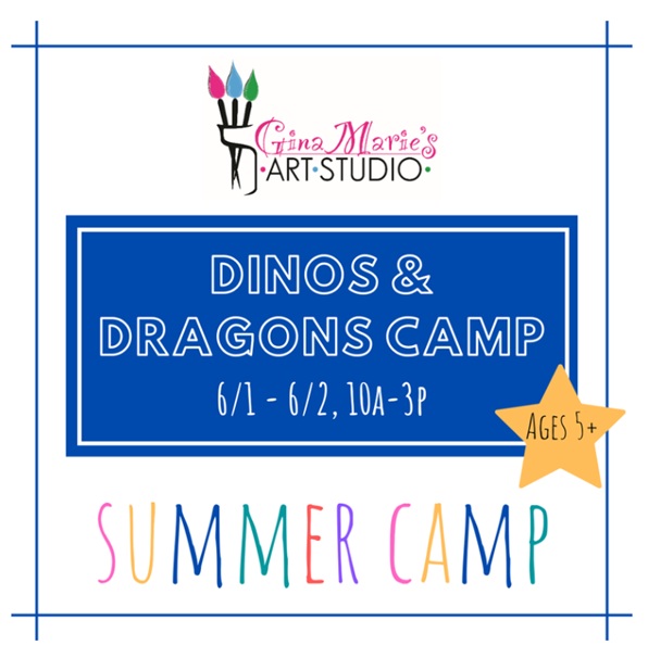 Dinos & Dragons Camp at Gina Marie’s Art Studio