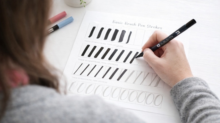 Pretty Little Letters: Brush Pen Lettering for Beginners at The Downtown DIY