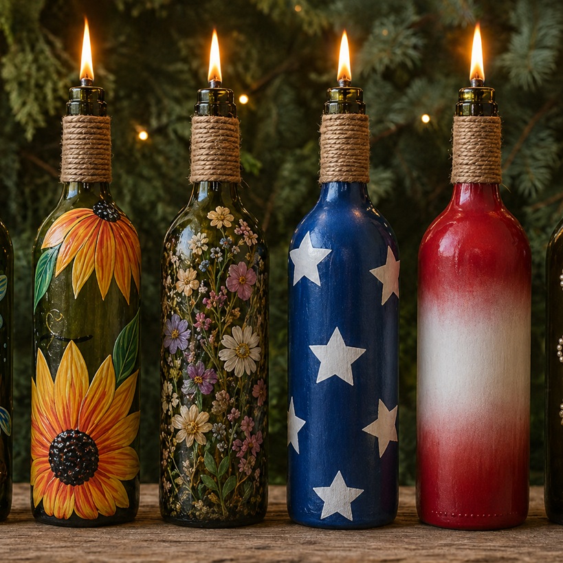 Wine Bottle Tiki Torch Workshop at Camp Bar and Feed