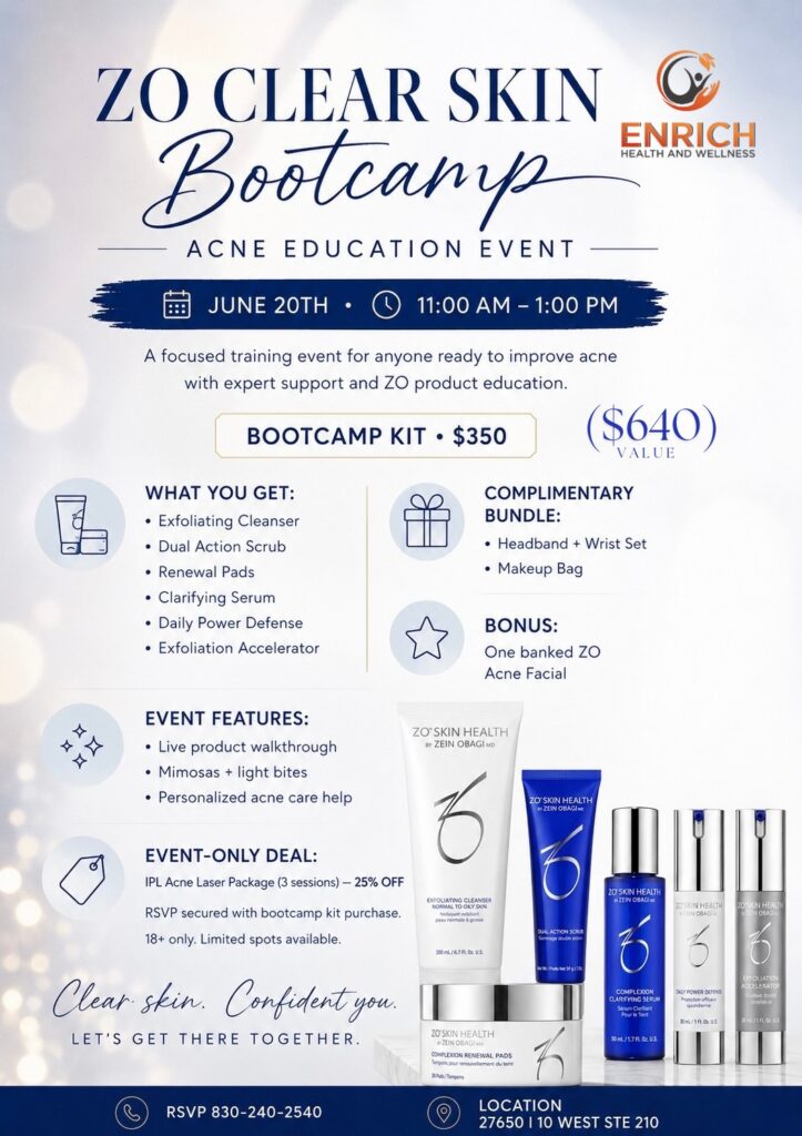 ZO Clear Skin Bootcamp at Enrich Health and Wellness